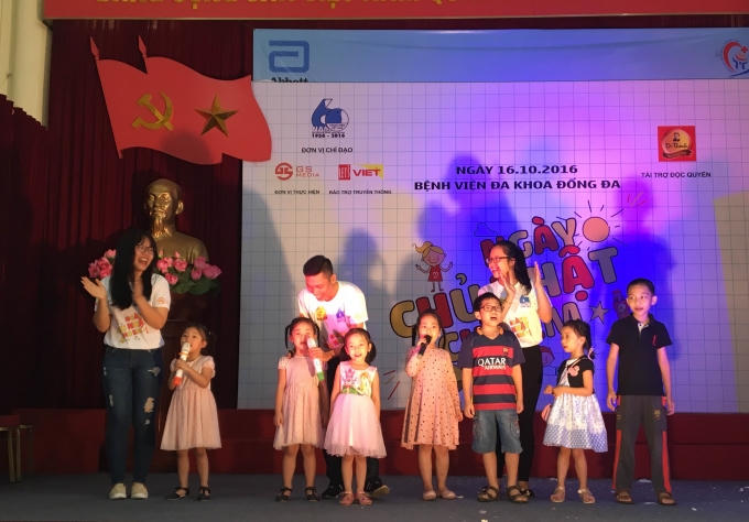 Những hoạt động trong chương trình giúp các bệnh nhi có một ngày chủ nhật vui tươi, hạnh phúc.