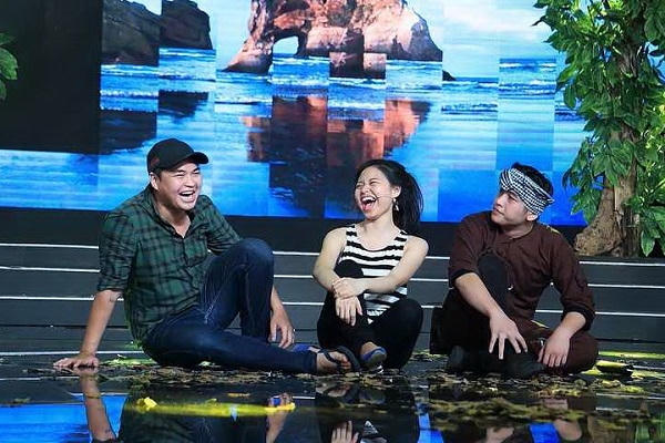 Lê Lộc trong tiết mục Gặp mẹ trong mơ.