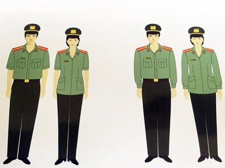 Trang phục xuân hè của lực lượng an ninh và cảnh sát (Ảnh: Bộ Công an cung cấp).