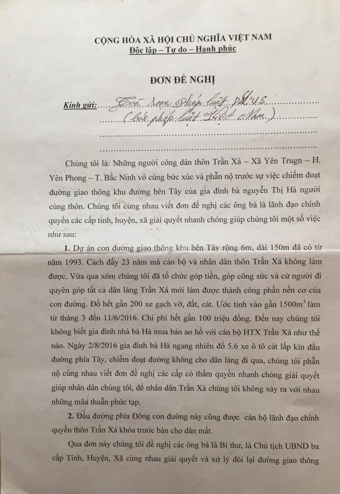 Bắc Ninh: Dân mất đường đi, chính quyền chỉ xử lý trên giấy