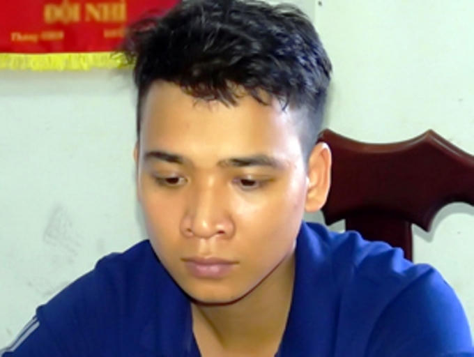 Nghi can Nguyễn Nghĩa tại Cơ quan điều tra.