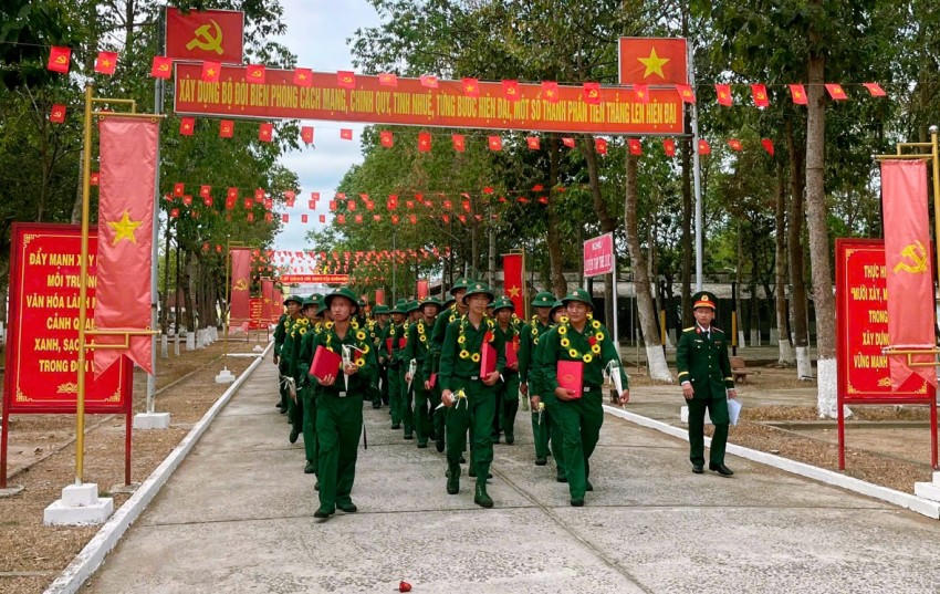 Ban Chỉ huy BĐBP tỉnh Tây Ninh tổ chức tiếp nhận 430 chiến sĩ mới nhập ngũ năm 2026 tại Tiểu đoàn Huấn luyện – Cơ động 1 và 2