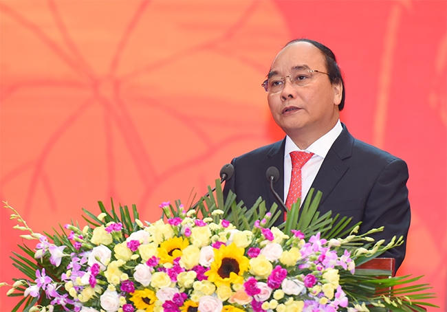 Thủ tướng Nguyễn Xuân Phúc phát biểu tại buổi lễ.