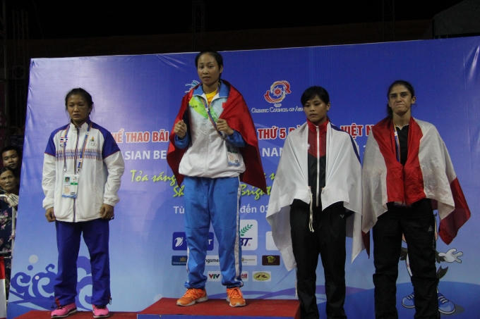 Tinh đến thời điểm hiện tại, Đoàn thể thao Việt Nam đã giành được 9 Huy chương vàng tai ABG5. Ảnh Vân Trương