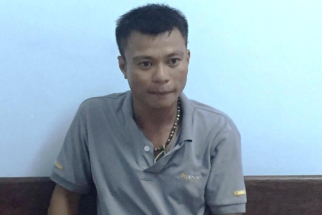 Nghi phạm Lê Tấn Tài tại cơ quan công an. (Ảnh: VTC News).