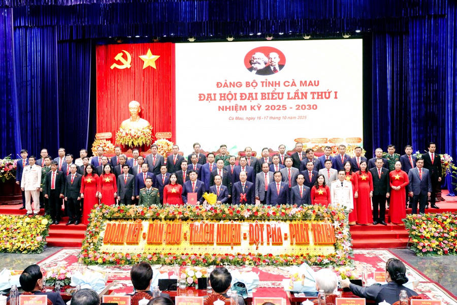 Ban Chấp hành Đảng bộ tỉnh Cà Mau khóa I, nhiệm kỳ 2025 – 2030.