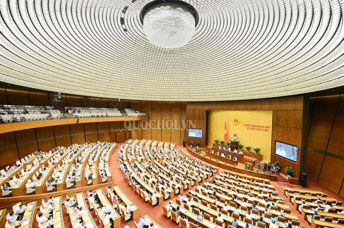 Toàn cảnh hội trường phiên họp