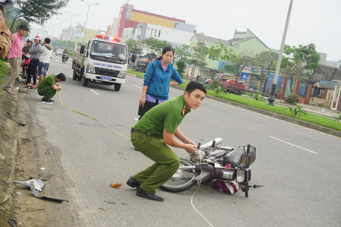 Hiện trường vụ tai nạn. Ảnh: G.H.