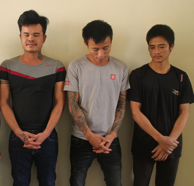 Các đối tượng tại cơ quan điều tra.
