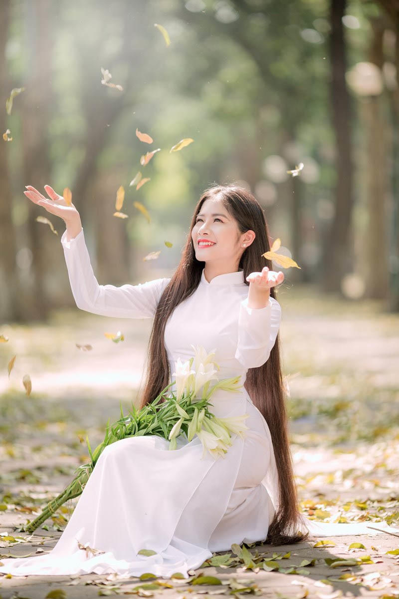 Ngẩn ngơ trước vẻ xinh đẹp của nữ sinh Văn hóa sở hữu mái tóc dài 1m35 - 7