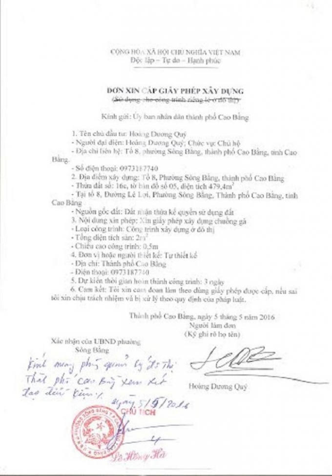 Thông tin bất ngờ vụ xây chuồng gà phải xin phép