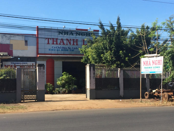 Nhà nghỉ nơi xảy ra vụ án thương tâm.