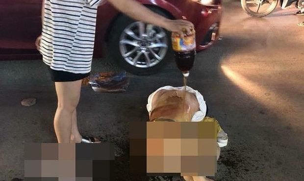 Hình ảnh chị G lúc bị hành hung.