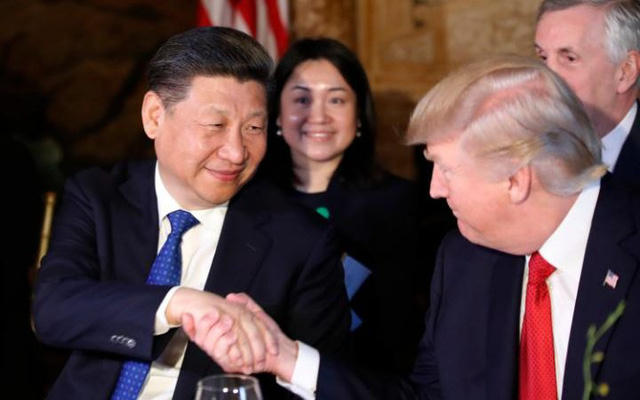 Theo Telegraph, trong bữa tiệc, ông Trump nói rằng, ông đã có một "mối quan hệ bằng hữu" với ông Tập. Dự kiến chuyến thăm của ông Tập tới Mỹ sẽ kéo dài đến trưa 7/4 theo giờ địa phương.(Ảnh: Reuters)