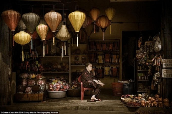 Bức ảnh Bà cụ bán đèn lồng ở Hội An của nữ nhiếp ảnh gia người Malaysia - Swee Choo Oh. Ảnh: Internet