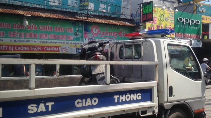 Chiếc xe máy của nạn nhân.