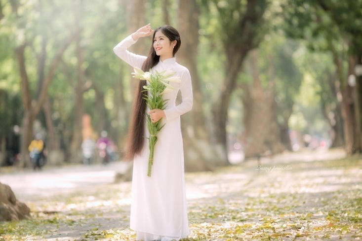 Ngẩn ngơ trước vẻ xinh đẹp của nữ sinh Văn hóa sở hữu mái tóc dài 1m35 - 6