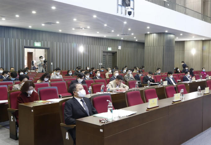 Các đại biểu dự Hội nghị tại điểm cầu Trụ sở UBDT