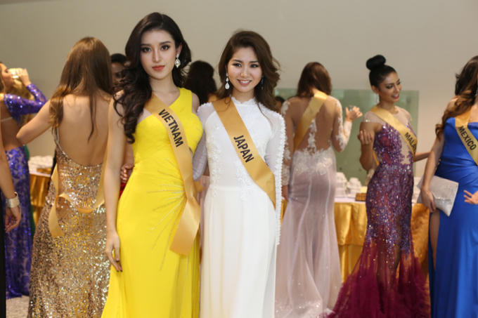 Miss Grand Nhật Bản gây bất ngờ khi xuất hiện trong tà áo dài Việt Nam