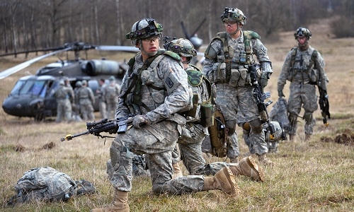 Binh sĩ Mỹ trong một cuộc diễn tập tại Đức. Ảnh: US Army