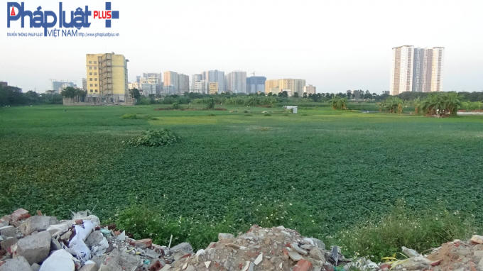Khu đất dự án Bệnh viện Đa khoa Quang Trung bị chấm dứt hoạt động và thu hồi Giấy chứng nhận đầu tư. Ảnh: Lê Hải.