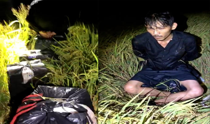 Đối tượng cùng tang vật bị lực lượng chức năng phát hiện bắt giữ