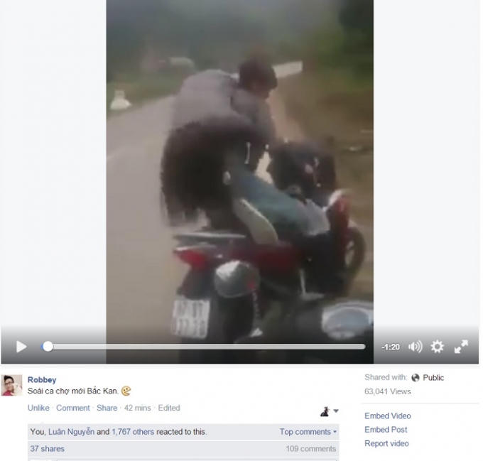 Trang fanpage chia sẻ thông tin.