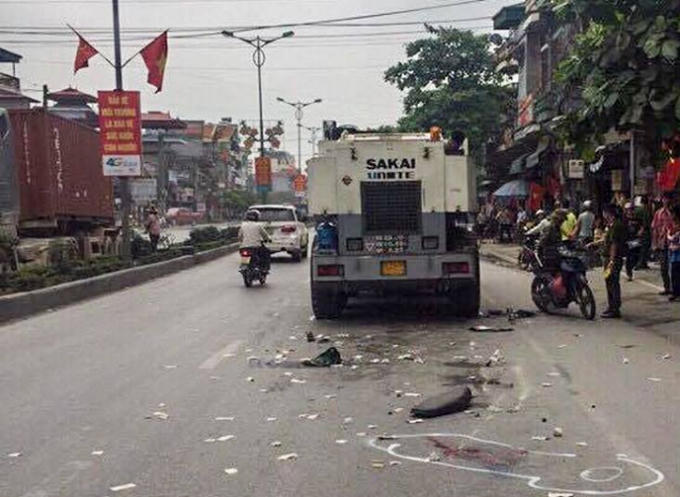 Hiện trường nơi xảy ra sự việc.