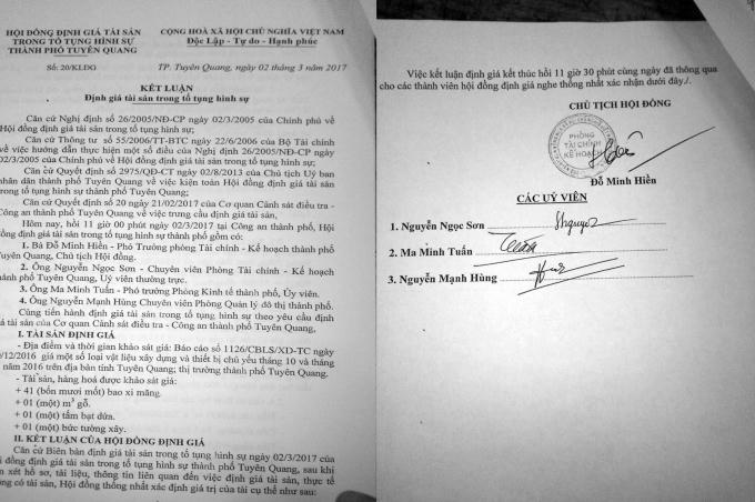 Bà Oanh hoài nghi vào sự khách quan của Kết luận định giá tài sản trong tố tụng hình sự.