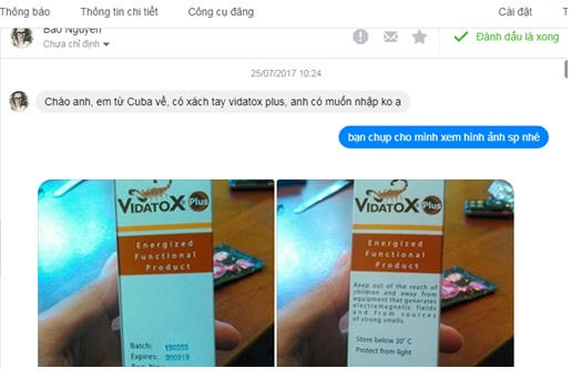 Một đối tượng bán hàng giả lấy lý do từ Cuba về để tiếp cận khách hàng.
