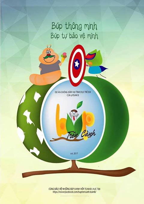 Thông điệp được nhóm sinh viên Học viện Báo chí và tuyên truyền gửi đến các bậc cha mẹ, các em nhỏ và cộng đồng. Ảnh: Búp trên cành