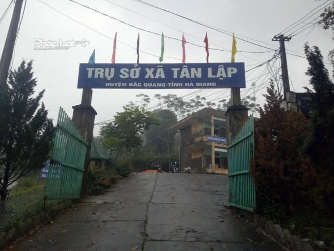 Trụ sở UBND xã Tân Lập- đơn vị được nhắc đến trong kết luận thanh tra.