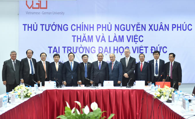 Thủ tướng Nguyễn Xuân Phúc tớit thăm và làm việc với Đại học Việt - Đức.