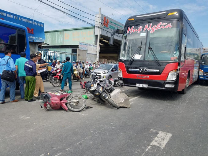 Hiện trường vụ tai nạn.