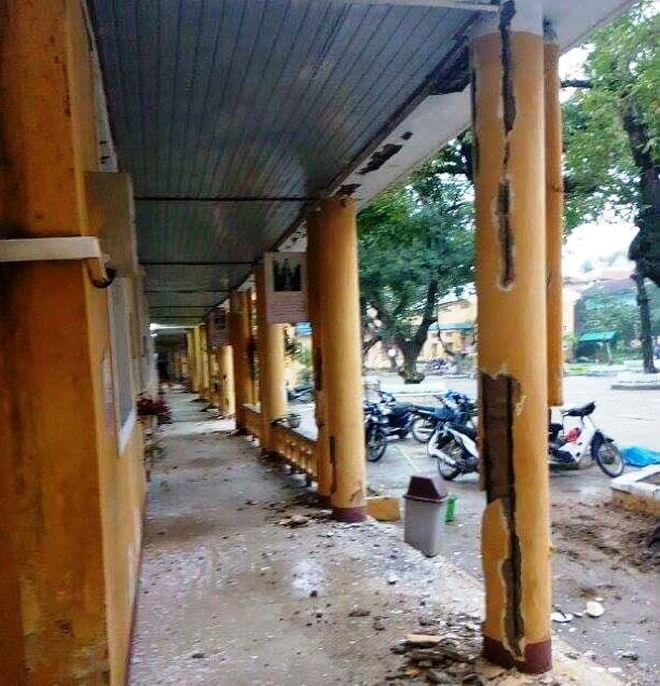 Một dãy phòng học xuống cấp tại Trường TH Trần Quốc Toản hiện đang niêm phong.