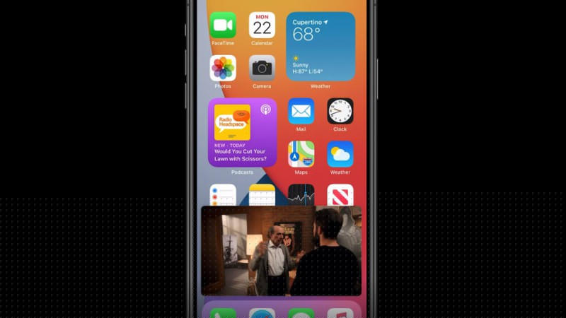 Hệ điều hành iOS mới có khả năng phát video ở chế độ nền: video sẽ chỉ phát ở một phần màn hình, phần còn lại có thể được sử dụng để thực hiện các tác vụ khác.