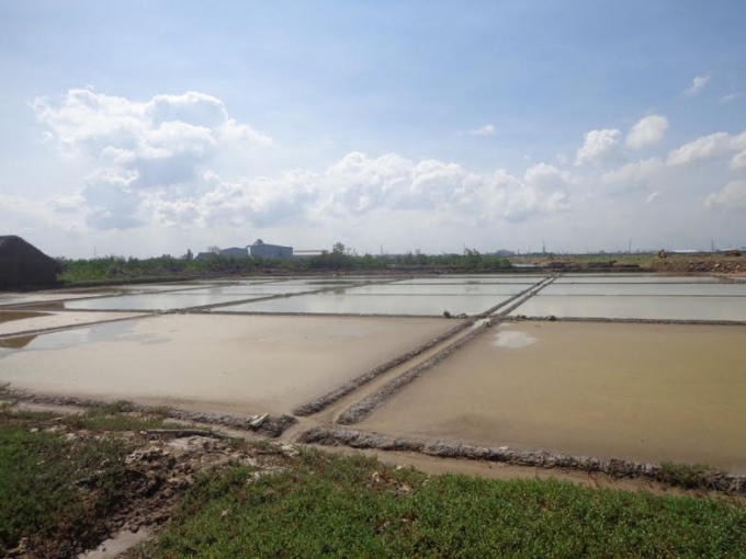 Cánh đồng muối của người dân canh tác nhiều năm nhưng không được chính quyền công nhận.