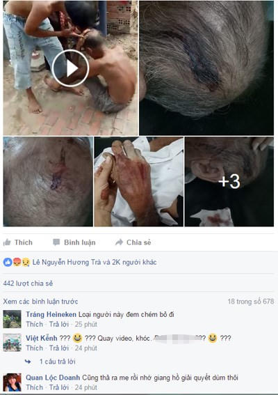 Cư Dân mạng bức xúc vì hành vi mất nhân tính của người con trai hành hung chính cha mình.