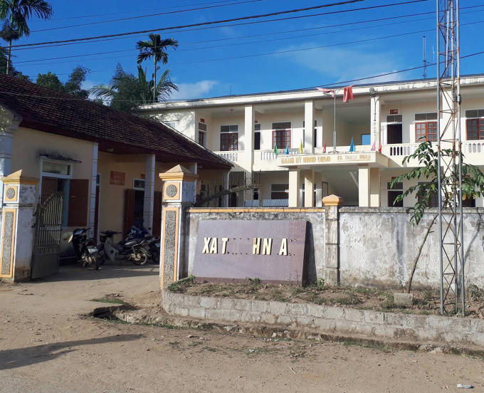 UBND xã Thạch Ngàn - nơi bà Vi Thị Lân công tác.