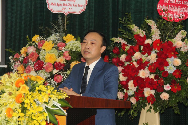 Giám đốc Học viện Tư pháp Nguyễn Xuân Thu phát biểu tại buổi lễ.