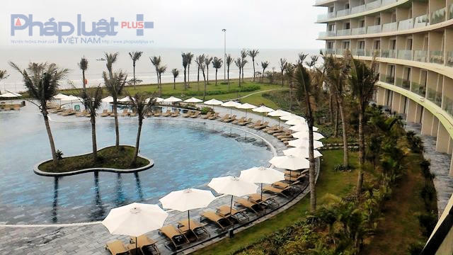 Một góc khu nghĩ dưỡng tại FLC Sầm Sơn, Thanh Hóa (Ảnh: A.Thắng).