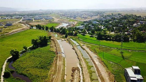 Tuyến kênh thoát lũ tổng thể khu vực xã Hòa Liên.