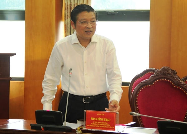 Trưởng Ban Nội chính Trung ương Phan Đình Trạc cho biết, Thanh tra Chính phủ và Ban Nội chính đã phối hợp rất tốt trong việc rà soát các vụ thanh tra kinh tế - xã hội trong năm vừa qua (Ảnh: TN).