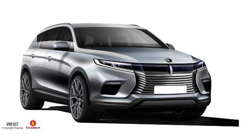 Torino Design tạo hình lưới tản nhiệt từ hình tượng ruộng bậc thang Việt Nam trên mẫu xe Vinfast.