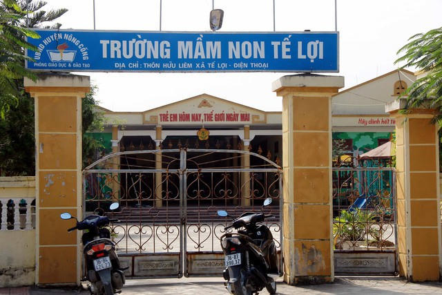 Trường mầm non Tế Lợi, nơi bà Tình làm Hiệu trưởng.