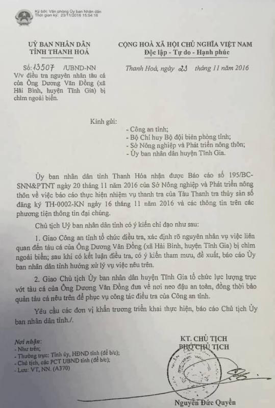 UBND tỉnh Thanh Hóa giao Công an vào cuộc điều tra.