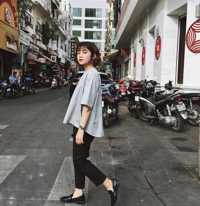 Chỉ cao 1m50 song Nghi vẫn hot vì biết cách ăn mặc.