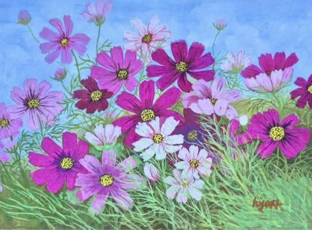 Thu sang – Bột màu; Tác giả: Park Hye Ja.