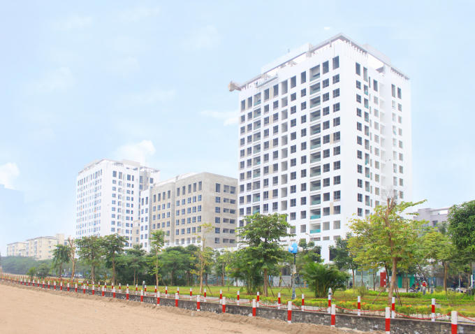 Tổng thể Valencia Garden nhìn từ hướng Vinhomes Riverside