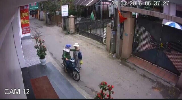 Vụ việc đã được Camera nhà anh Hoàng Quân ghi nhận lại